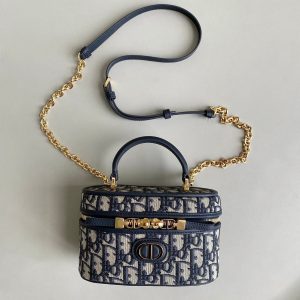 20240422_i1713766684_8630_1_jpg MONTAIGNE MINI VANITY CASE 16 BLUE OBLIQUE JACQUARD