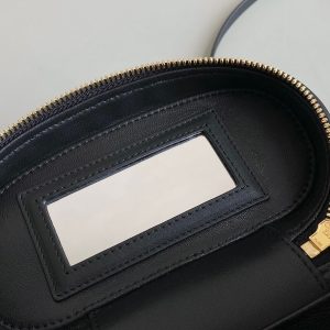 MINI CARO VANITY 16 BLACK TWEED AND LAMBSKIN