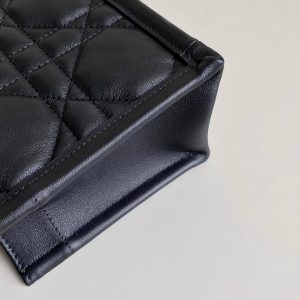 MINI BOOK TOTE 21 BLACK MACCROCANNAGE CALFSKIN