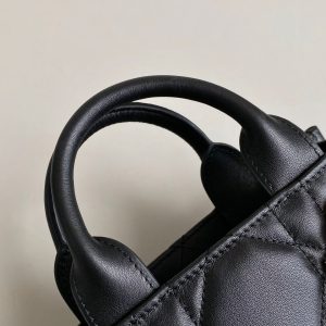 MINI BOOK TOTE 21 BLACK MACCROCANNAGE CALFSKIN