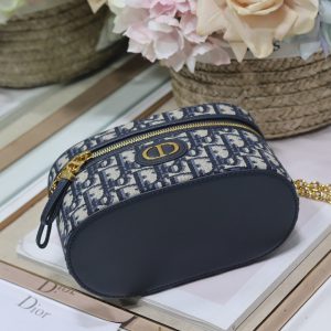 CARO 16 MINI VANITY CASE IN BLUE MONOGRAM OBLIQUE JACQUARD FABRIC