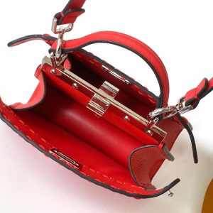 Peekaboo ISeeU Petite 20 Bag Red Leather Shw