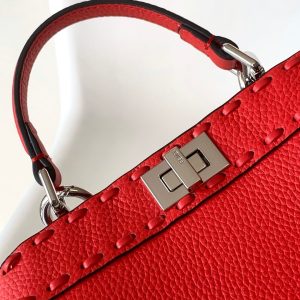 Peekaboo ISeeU Petite 20 Bag Red Leather Shw