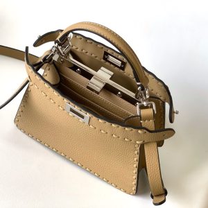 Peekaboo ISeeU Petite 20 Bag Light Brown Leather Shw