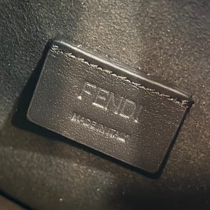 FendiI MEDIUM 27 BAG IN TRUE BLUE MONOGRAM DENIM GOLD HARDWARE