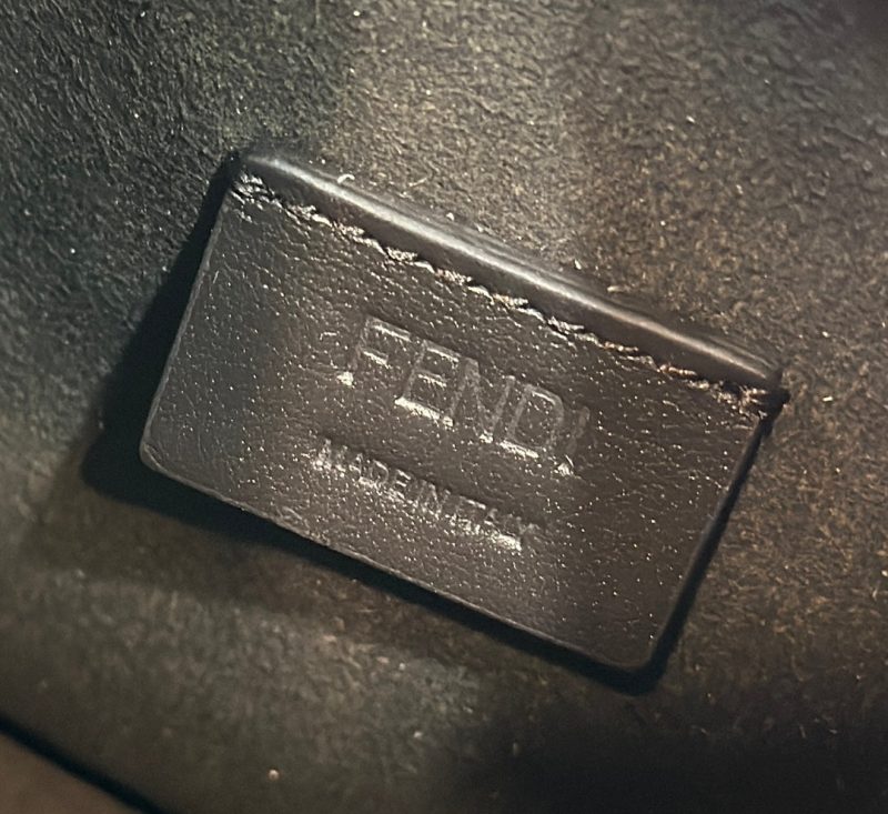 FendiI MEDIUM 27 BAG IN TRUE BLUE MONOGRAM DENIM GOLD HARDWARE