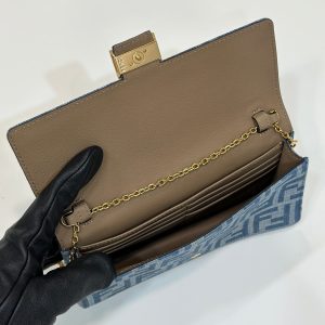 BAGUETTE MINI 21 BAG IN CERULEAN BLUE MONOGRAM DENIM WITH GOLD HARDWARE