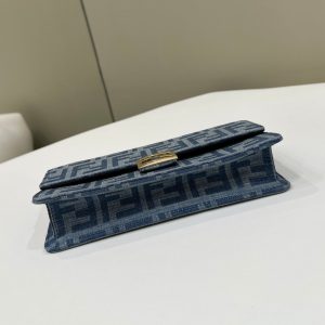 BAGUETTE MINI 21 BAG IN CERULEAN BLUE MONOGRAM DENIM WITH GOLD HARDWARE