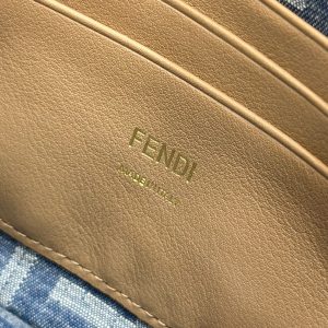 BAGUETTE MINI 19 BAG IN CERULEAN BLUE MONOGRAM DENIM WITH GOLD HARDWARE