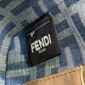 BAGUETTE MINI 19 BAG IN CERULEAN BLUE MONOGRAM DENIM WITH GOLD HARDWARE