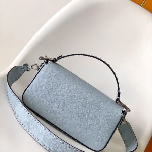 Fendi Baguette 27 Bag Baby Blue Calfskin Shw