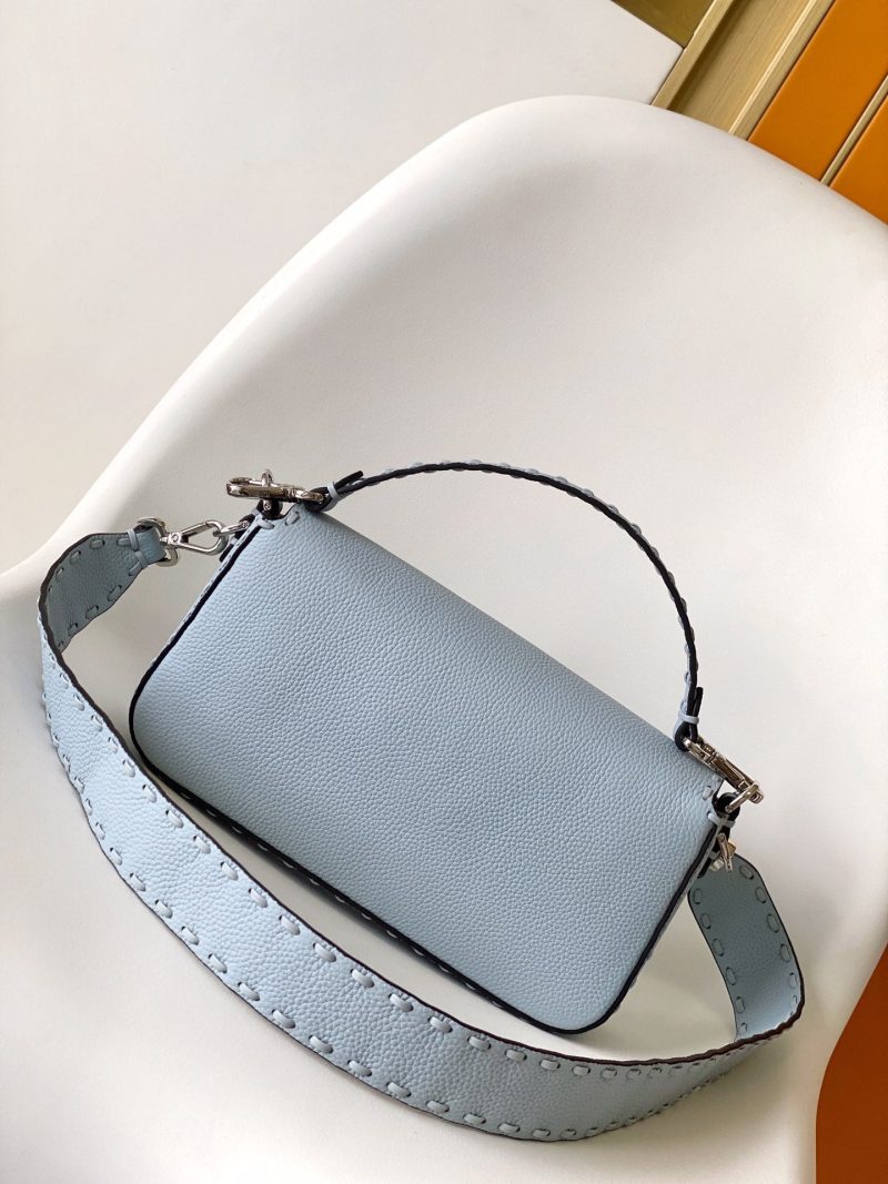 Fendi Baguette 27 Bag Baby Blue Calfskin Shw
