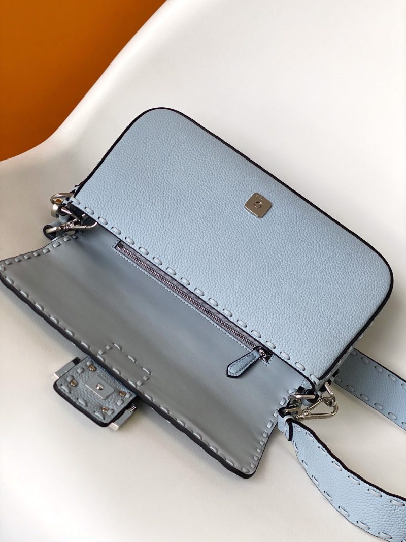 Fendi Baguette 27 Bag Baby Blue Calfskin Shw