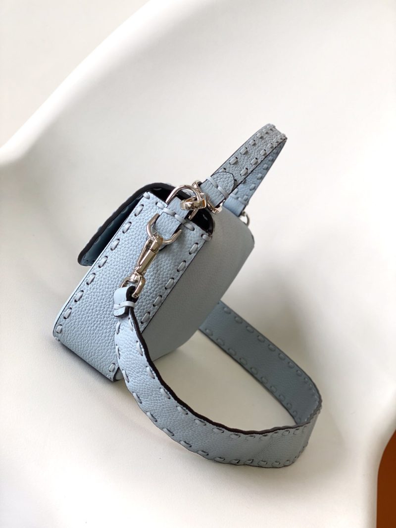 Fendi Baguette 27 Bag Baby Blue Calfskin Shw