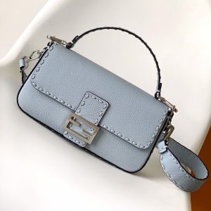 Fendi Baguette 27 Bag Baby Blue Calfskin Shw