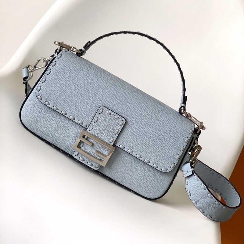 Fendi Baguette 27 Bag Baby Blue Calfskin Shw