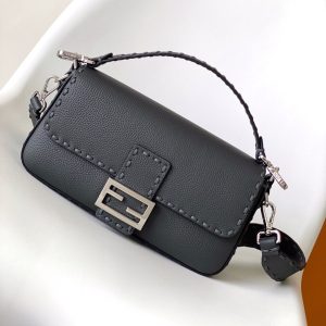 Fendi Baguette 27 Bag Black Calfskin Shw