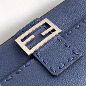 Fendi Baguette 27 Bag Dark Blue Calfskin Shw