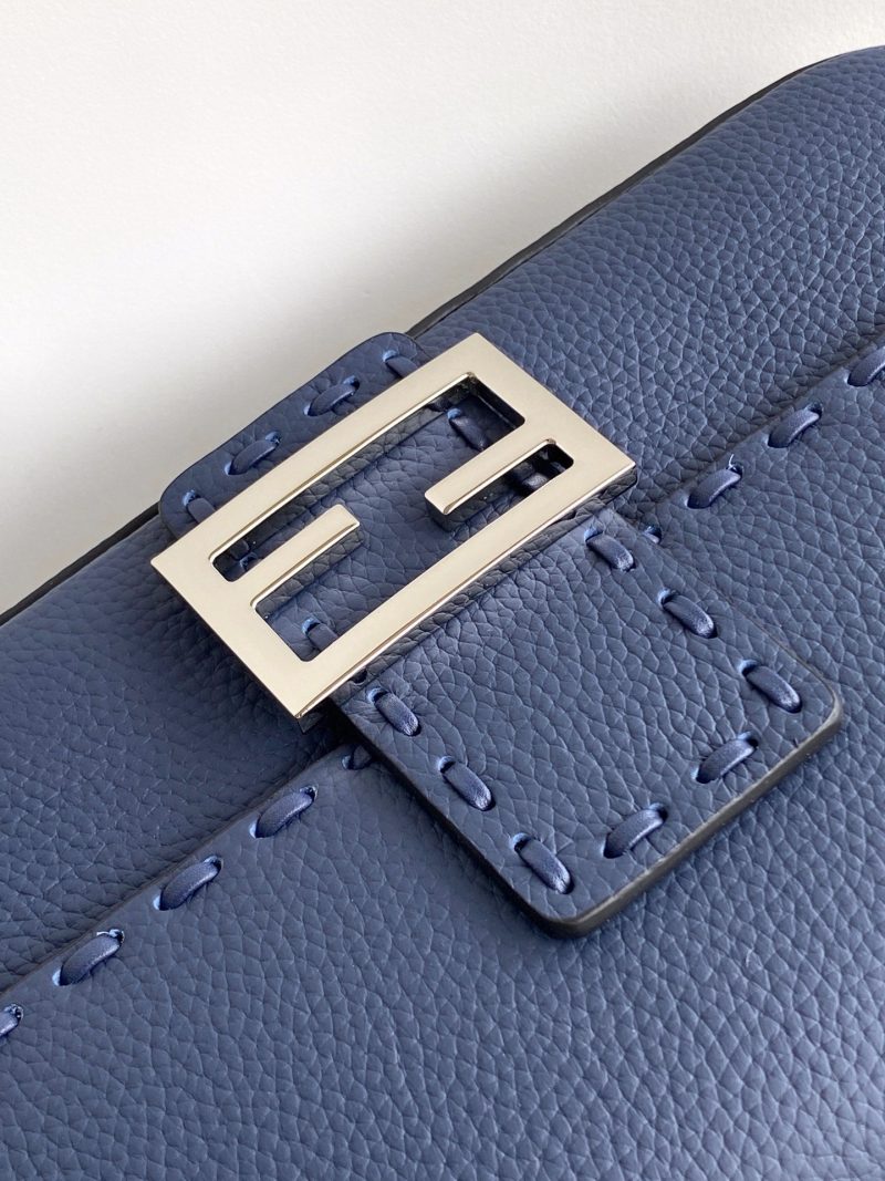 Fendi Baguette 27 Bag Dark Blue Calfskin Shw