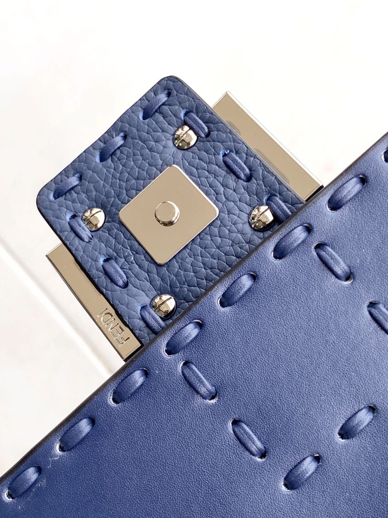 Fendi Baguette 27 Bag Dark Blue Calfskin Shw