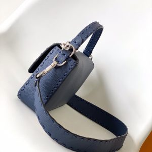 Fendi Baguette 27 Bag Dark Blue Calfskin Shw