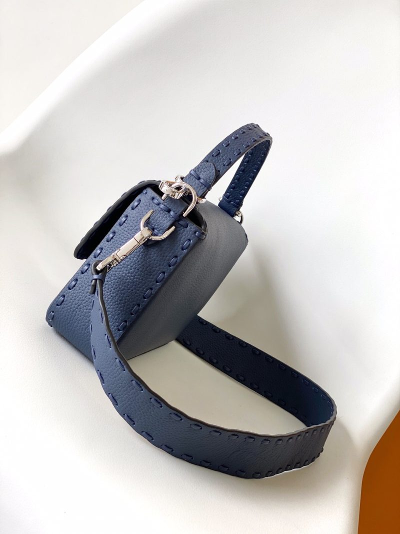 Fendi Baguette 27 Bag Dark Blue Calfskin Shw