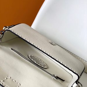 Fendi Baguette 27 Bag White Calfskin Shw
