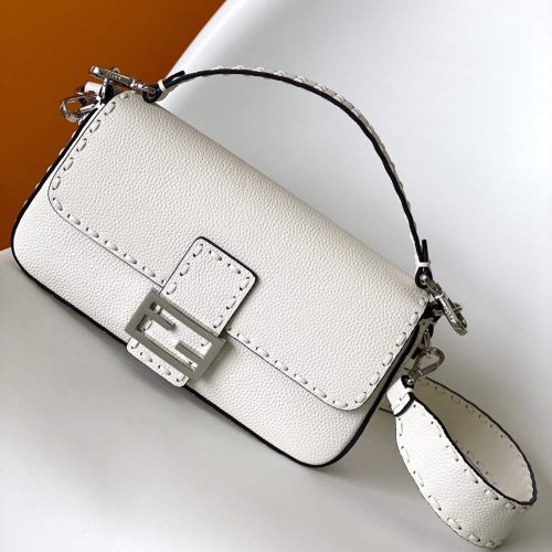 20240606_i1717654652_3658_0_jpg_5a87c94e-fc3c-4532-86b0-08ddc4afbb30 Fendi Baguette 27 Bag White Calfskin Shw