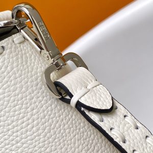 Fendi Baguette 27 Bag White Calfskin Shw