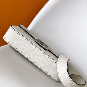 Fendi Baguette 27 Bag White Calfskin Shw