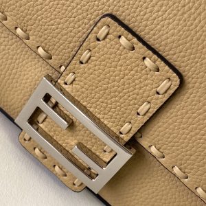 Fendi Baguette 27 Bag Light Brown Calfskin Shw