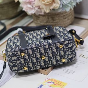 20240607_i1717745790_5932_4_jpg SMALL 25 D-VIBE BOWLING BAG IN BLUE MONOGRAM OBLIQUE JACQUARD