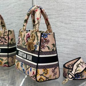 CD Floral Pollen 24 Lady Dior Bag Canvas 336648