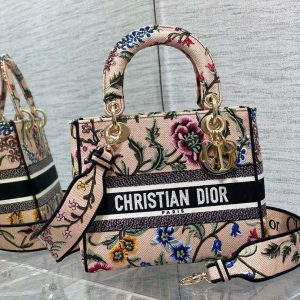 CD Floral Pollen 24 Lady Dior Bag Canvas 336648