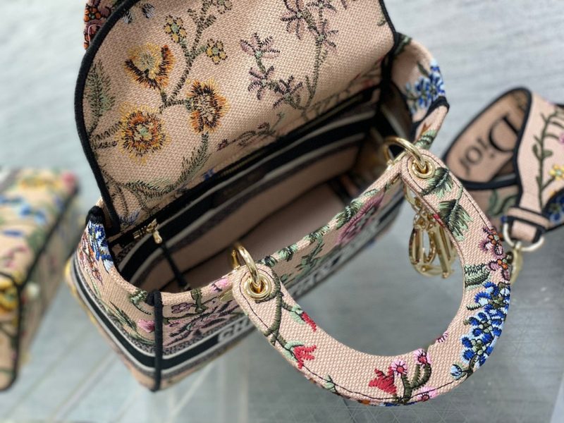 CD Floral Pollen 24 Lady Dior Bag Canvas 336648