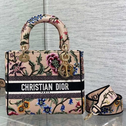 CD Floral Pollen 24 Lady Dior Bag Canvas 336648