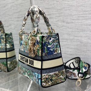 CD Travel Star Green 24 Lady Dior Bag Canvas 336666