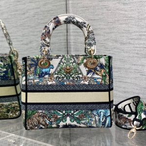 CD Travel Star Green 24 Lady Dior Bag Canvas 336666