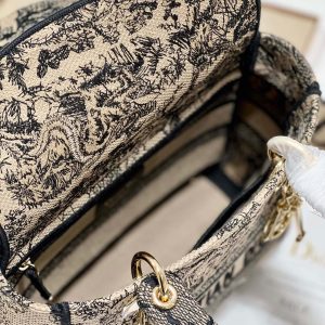 CD Apricot Tiger 24 Lady Dior Bag Canvas 336718