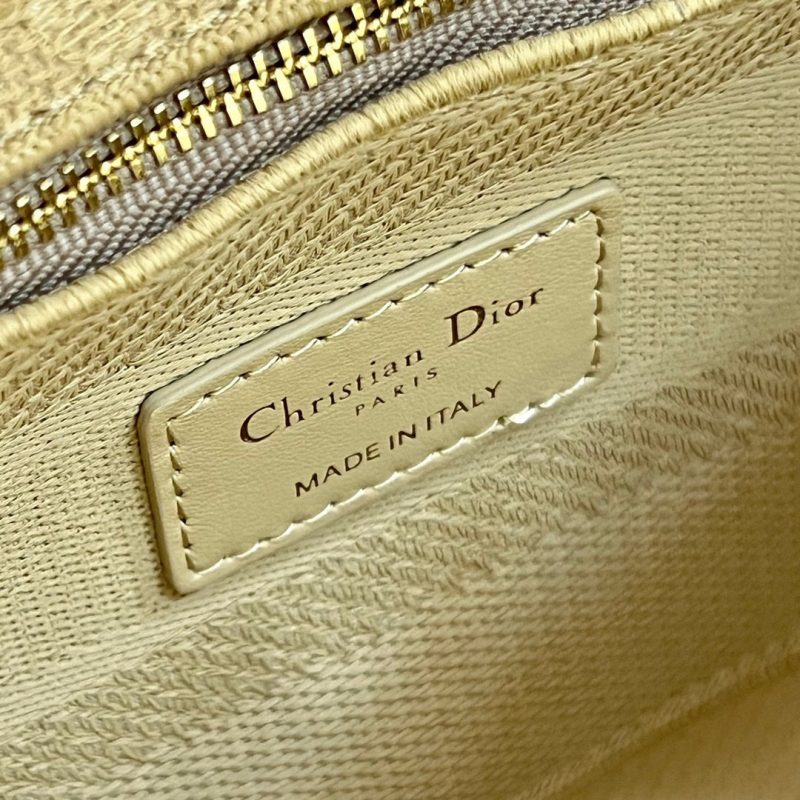 CD Mesh Apricot 24 Lady Dior Bag Canvas 336673