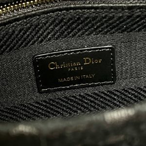 CD Flower Black 24 Lady Dior Bag Canvas 336721