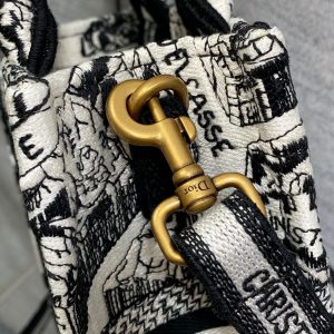 CD Mini Book Tote 13.5 cm Black Beige 336416