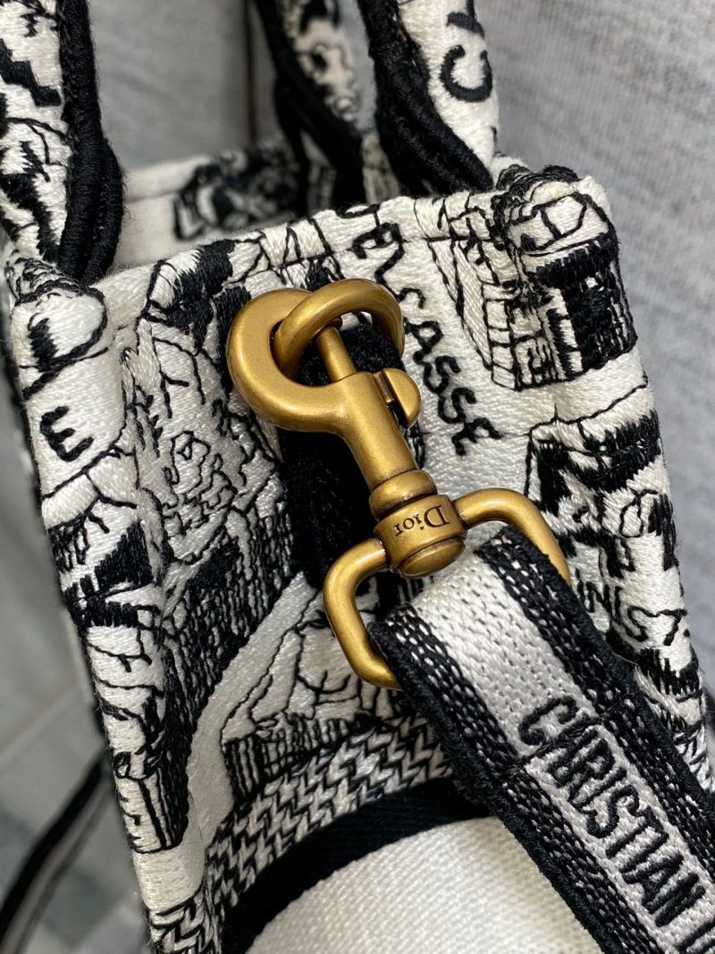 CD Mini Book Tote 13.5 cm Black Beige 336416