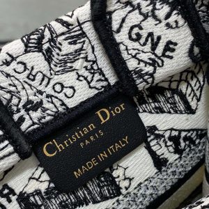 CD Mini Book Tote 13.5 cm Black Beige 336416