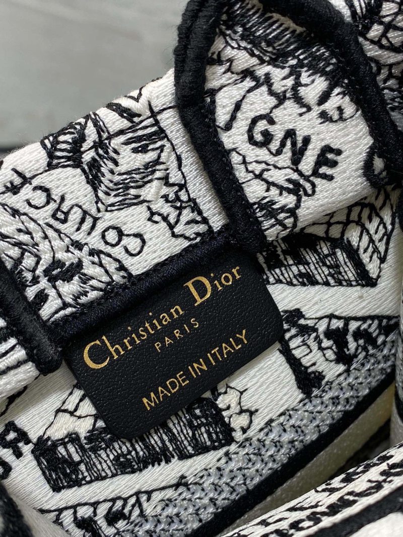 CD Mini Book Tote 13.5 cm Black Beige 336416