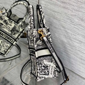 CD Mini Book Tote 13.5 cm Black Beige 336416