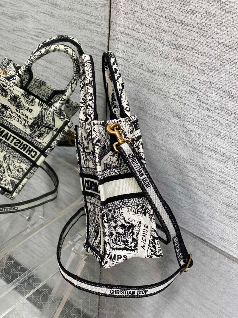 CD Mini Book Tote 13.5 cm Black Beige 336416