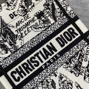 CD Mini Book Tote 13.5 cm Black Beige 336416