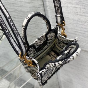 CD Mini Book Tote 13.5 cm Black Beige 336416