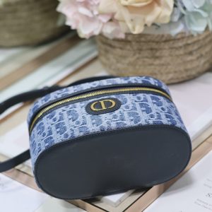 CARO MINI 16 VANITY CASE IN CERULEAN BLUE MONOGRAM DENIM